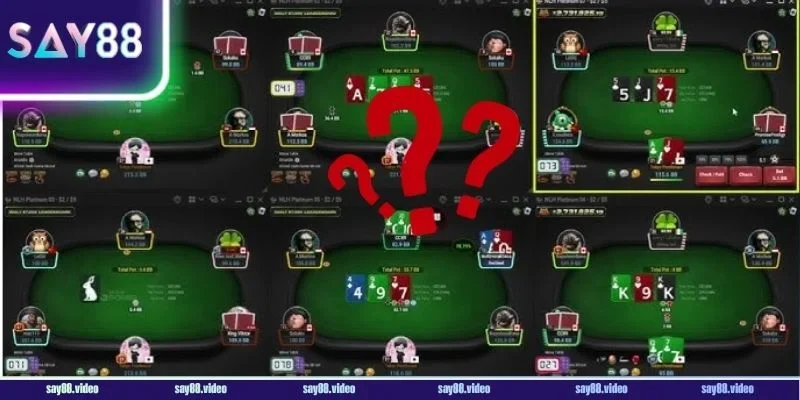 Giải đáp cụ thể thắc mắc liên quan về luật chơi Poker Say88.